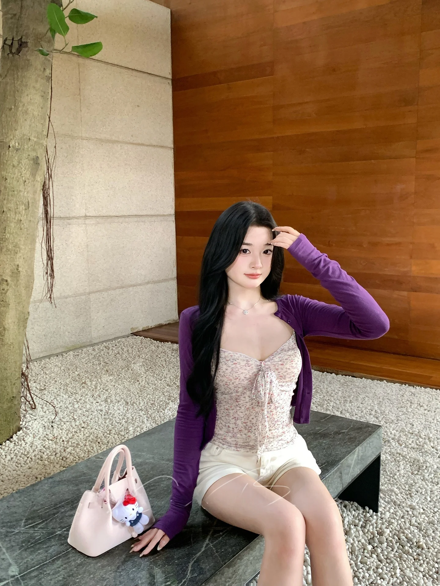 

Корейский стиль: Цветочный топ без спинки на бретелях, женская нижняя одежда, новинка ранней весны, многослойный топ без рукавов, красивый универсальный комплект из двух предметов.