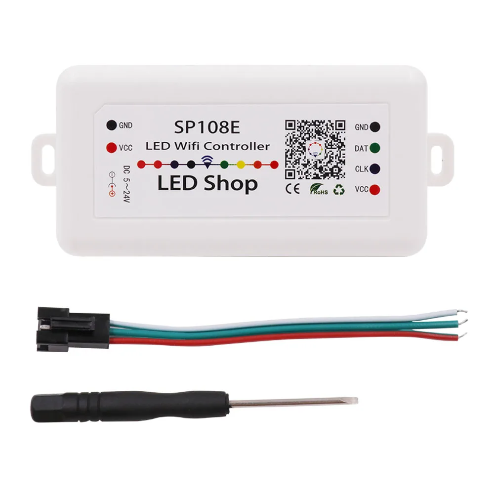 

DC 5-24V WS2812B WS2811 Контроллер светодиодных пикселей SP108E WIFI Контроллер светодиодного освещения