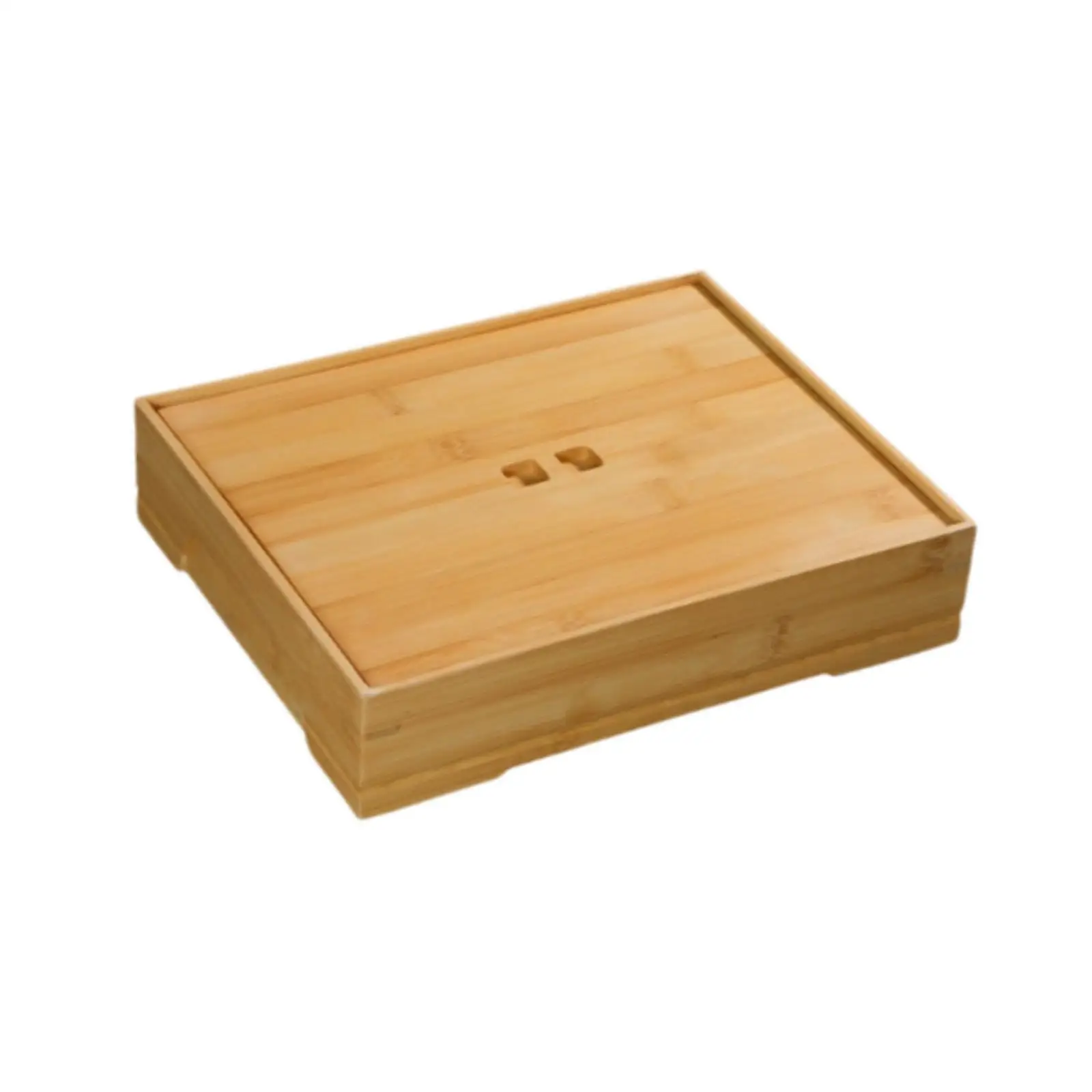 Traditional Bento Box Food Container Office Rectangle Design Built in Plate Business Serving Dish Home Bamboo Lunch Bento Box