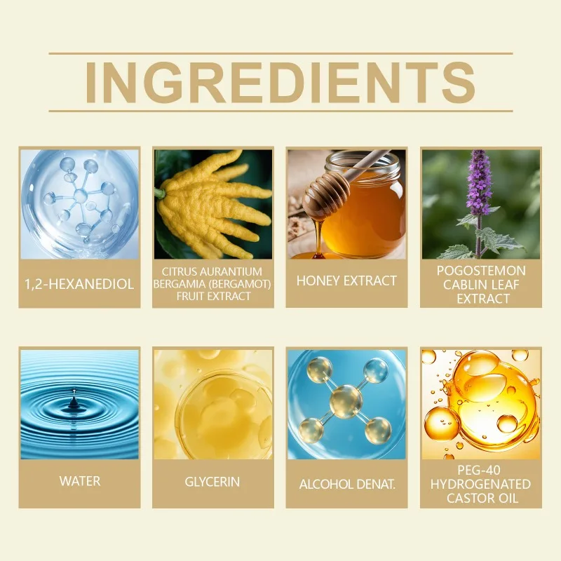 Picture 4: 50ML Honey Bergamot Unisex Perfume Gentle Natural Fresh Long-Lasting Feminine Charm Eau De Parfum Portable for Daily Carry Spray