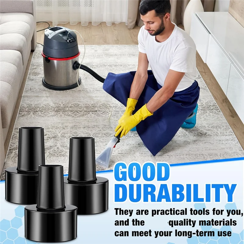 -A14E 5 قطع WS25011A 2-1/2 بوصة إلى 1-1/4 بوصة محولات خرطوم مكنسة كهربائية عالمية محول مكنسة كهربائية جافة ورطبة ، محول مكنسة كهربائية