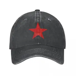 CCCP Russian Red Star Baseball Cap Vintage Distressed Denim Sun Cap for Men Women Running Golf Unstructured Soft Caps Hat