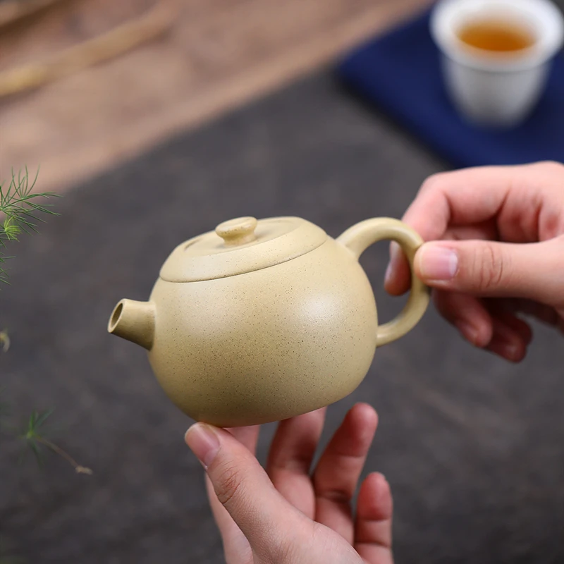 190ml Chinese Yixing Purple Clay Teapots Tradition Handmade Round Tea Pot Beauty Kettle Zisha Teaware Tea Ceremony Gifts - view 3