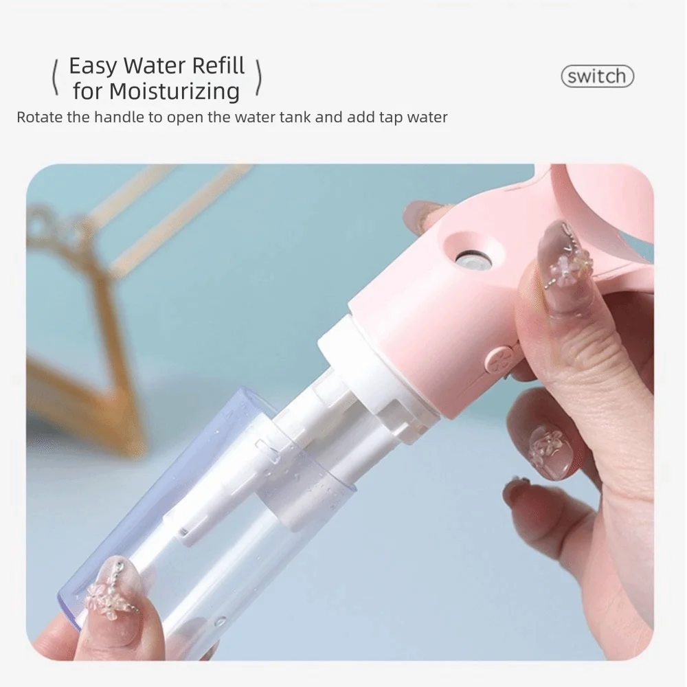 3 Speed Handheld Spray Fan Hand Held Powerful Water Spray Mist Fan Multifunctional Low Noise Fast Cooling Fan Outdoor Use