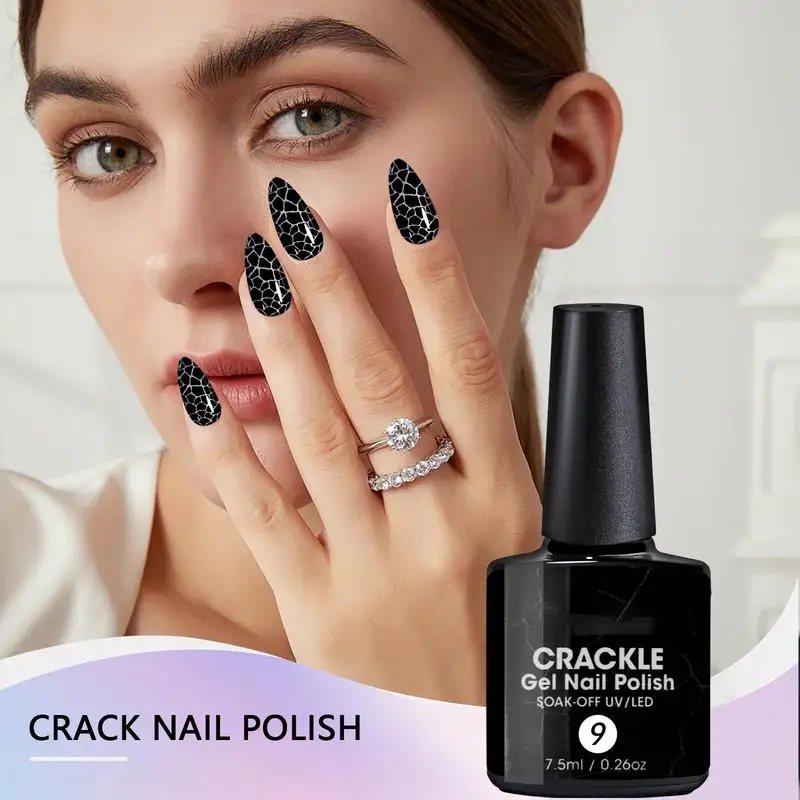 

Гель-лак для ногтей с трещинами Стильное масло для ногтей Декор Стойкий эффект трещин Лак-масло с рисунком Подходит для повседневного использования и отдыха