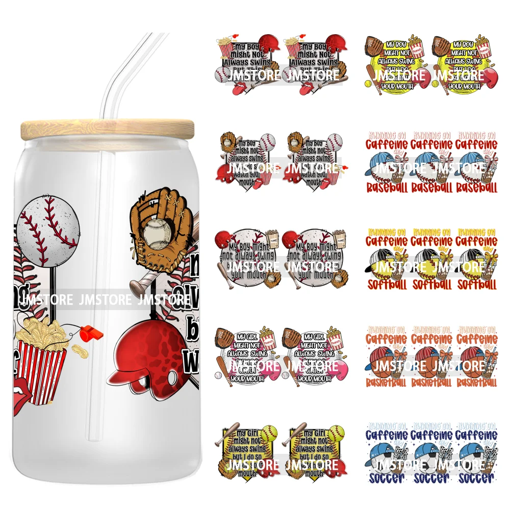 

Trendy Baseball Mama Sport Mom 16OZ UV DTF Cup Wraps Ready To Apply Waterproof Transfer Stickers For Libbey Glass Can Tumbler