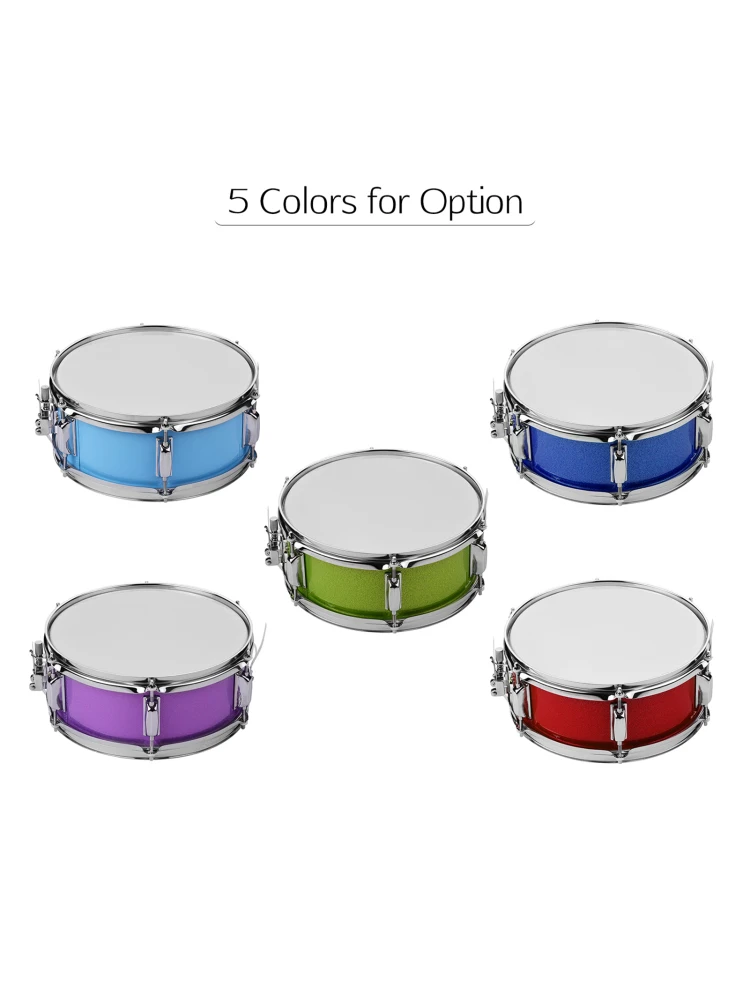 12inch Snare Drum Head with Drumsticks Shoulder Strap Drum Key for Student Band