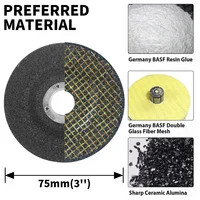 75mm Grinding Wheel 3" Angle Grinder Cutting Disc Metal Polishing Wheel Angle Grinder Accessories Abrasive Aperture 10/16mm 4