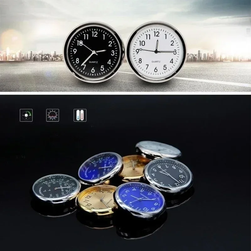 Mini Luminous Car Dashboard Clock Digital Watch Universal Quartz Stick on Auto Ornament for Car Electronics Accessories image 5