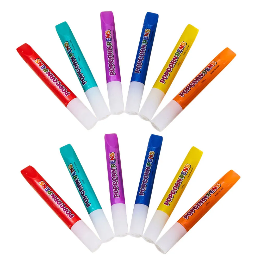 

12pcs Bubble Popcorn Pens Birthday Christmas Gift Drawing Pen Set Multifunctional Colorful Marker For Diy Scrapbook School
