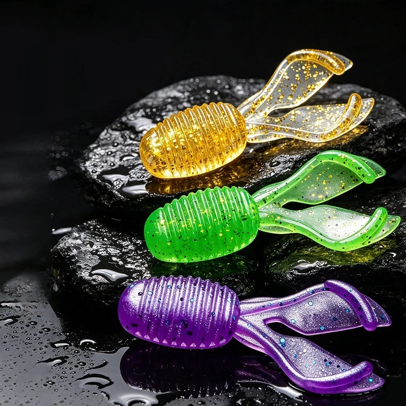 10pcs Floating Soft TPE Fork Tail Swimbait Realistic Swimming Action Fishing Lure Bass Perch Pike Trout Chub 40mm 50mm Bait Kit