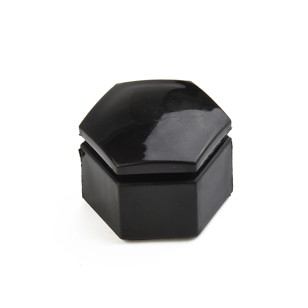 Wheel Covers Nut Bolt Covers ABS Plastic Internal Diameter 22mm Polished Black 20pcs Wheel Hexagon Tool 22mm ABS Cap