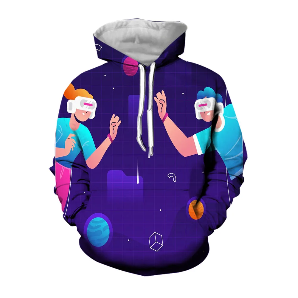 Jumeast 3D Cyberpunk Hoodies For Men Futuristic Clothes Hooded Sweatshirts Fashion Hoodie Mens Flipper Zero Hacker Techwear Tops