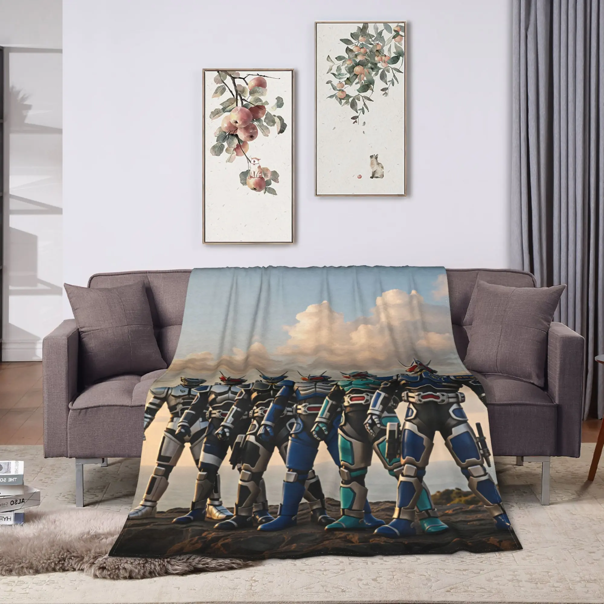 Super Soft Blanket Travel Kamen Rider  Throw Blanket  Flannel Bedspread For Home Decor Funny Sofa Bed Cover