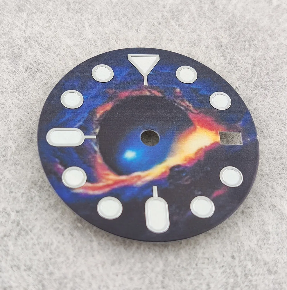 Циферблат 28,5 мм, циферблат NH35, циферблат NH36, зеленый, полностью светящийся циферблат, запасные части, высококачественный циферблат для часов, подходит для механизма NH35/NH36