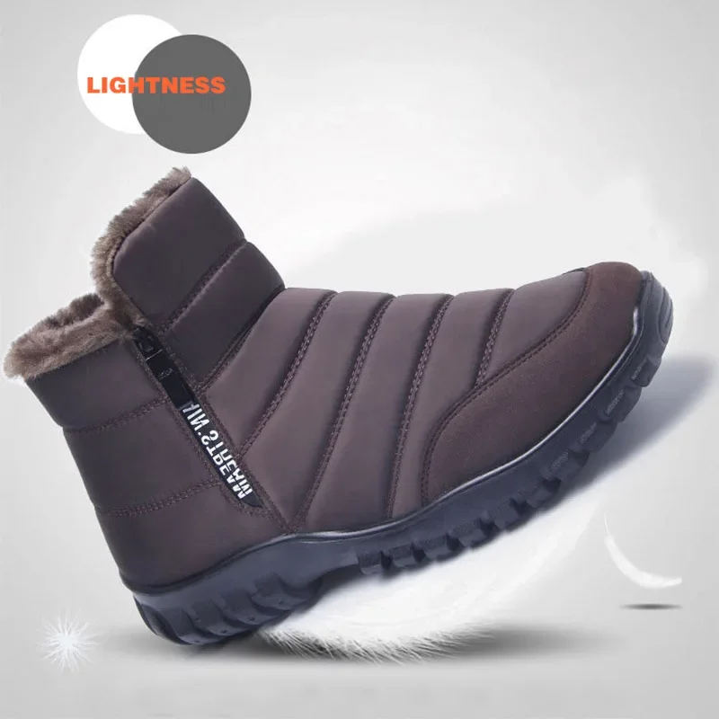 Winter Boots Men Waterproof Snow Men Shoes Flat Casual Winter Shoes Ankle Boots for Women Plus Size Couple Shoes