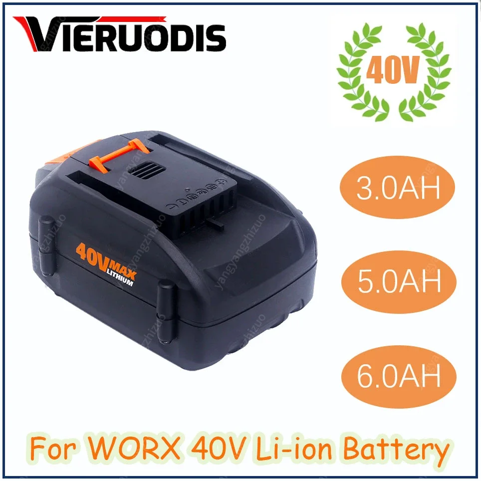 

For WORX 100% new Original brand new replaceable for WORX 40V 3.0AH/5.0AH/6.0AH lithium-ion battery tool battery WA3580