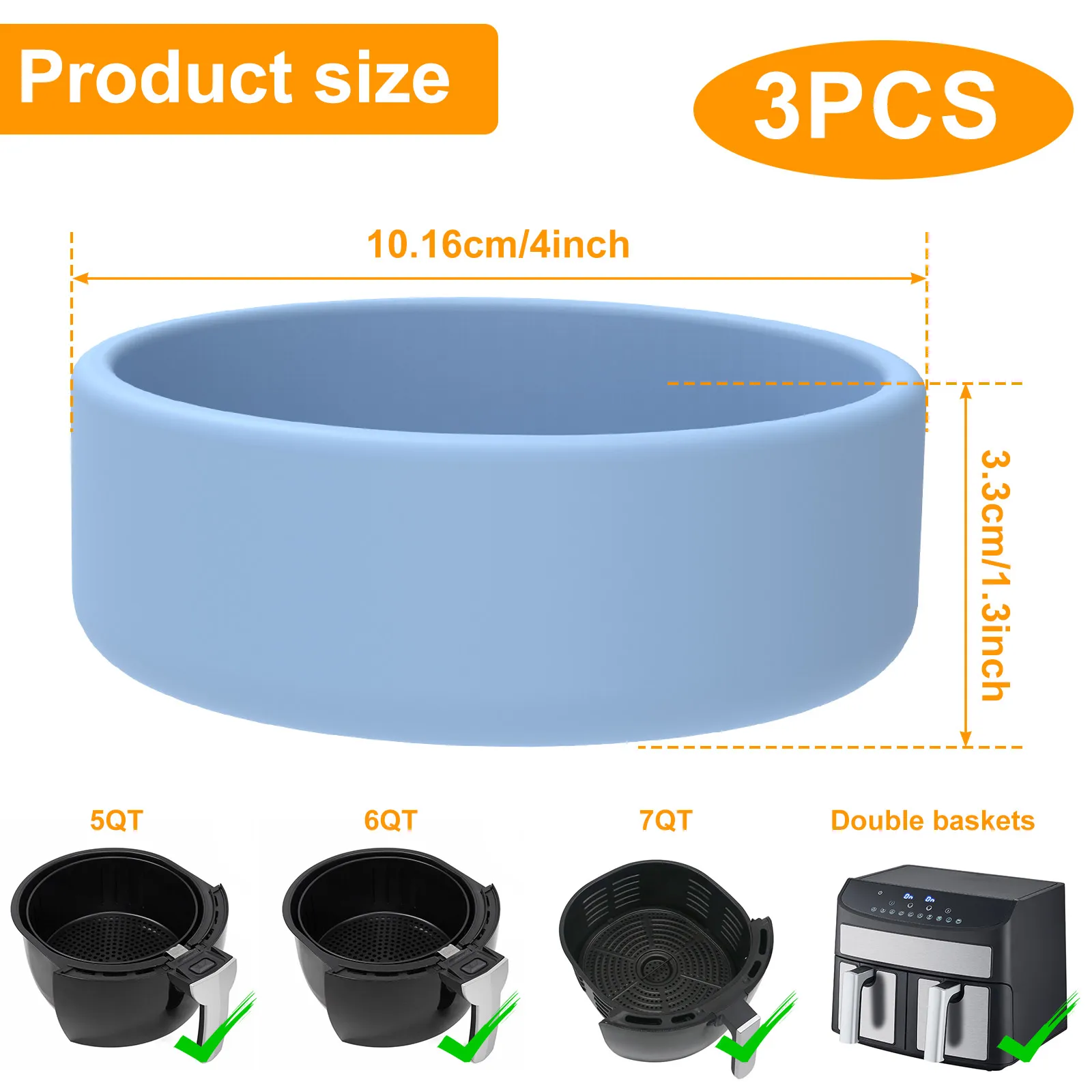 3/4/6Pcs Silicone Air Fryer Egg Cooker Nonstick Egg Boiler Mould Cup Microwave Cooker Egg Bite Maker Kitchen Baking Accessories