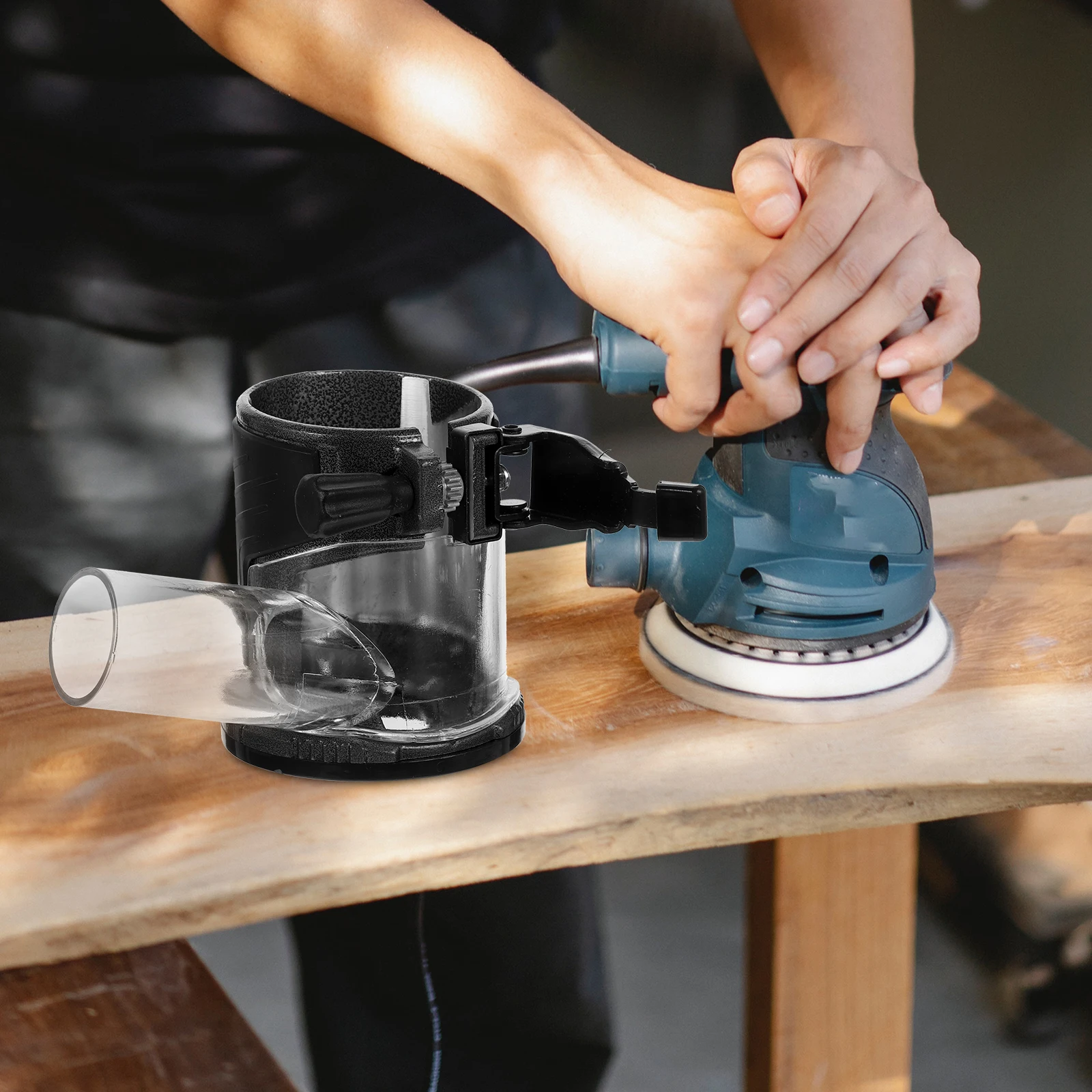 

Durable Lightweight Aluminum Woodworking Trimmer Base Router Tool Accessories Heat Dissipation Design For Dust Free Working