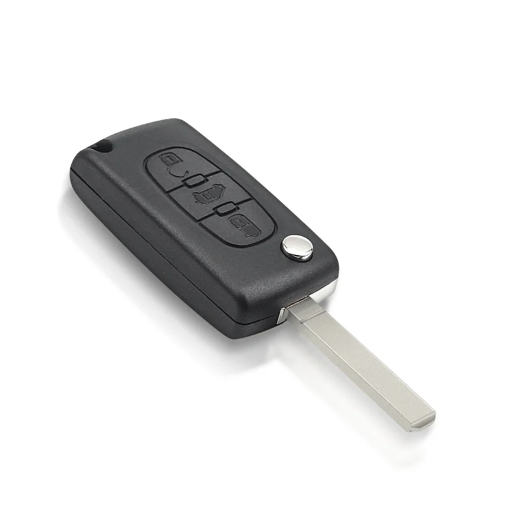 KEYYOU 1 SZTUK Nowy 3-przyciskowy do Peugeot Partner Citroen Berlingo HU83 VA2 Blade CE0523 CE0536 Flip Remote Car Key Case Shell Fob