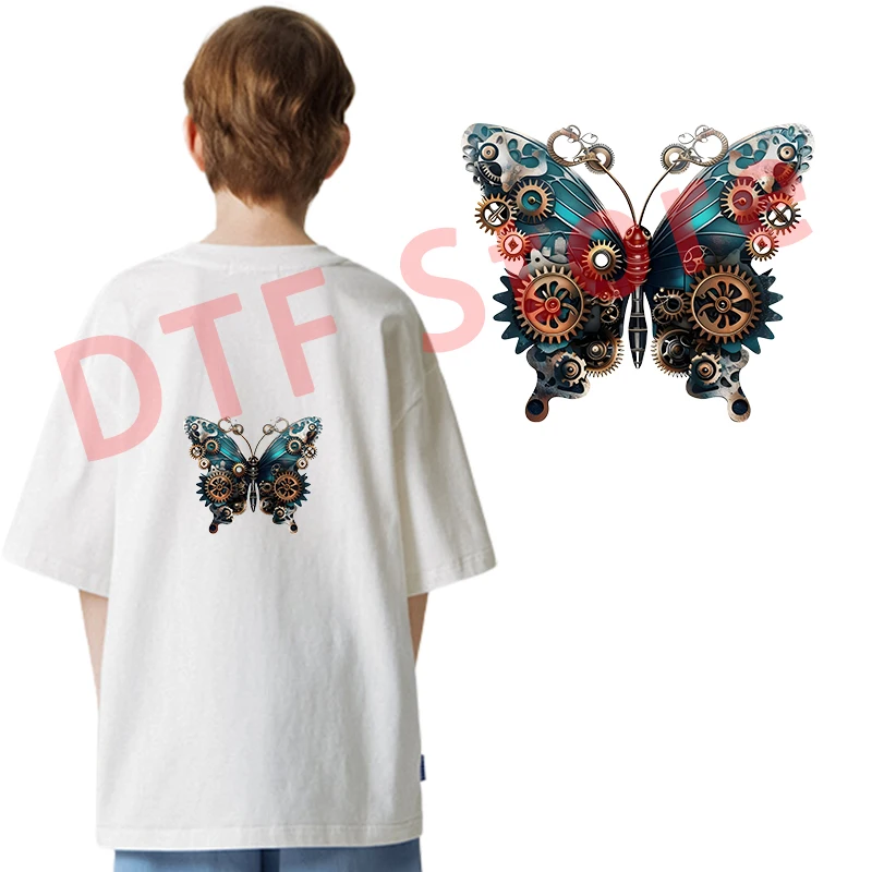 Maszyna Butterfly Iron On Patch dtf transfers ready to press Heat Transfer Printing On Clothes Odzież dziecięca