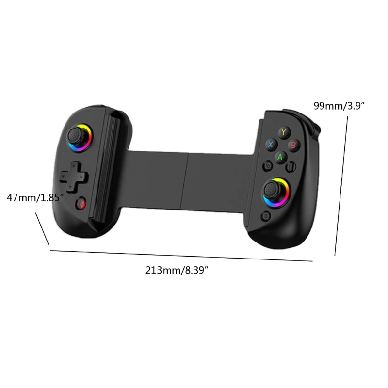 M2EC D8 Wireless Game Controller Joystick with Triggers Turbos for Switchs Cellphone Tablet Telescopic Cellphone Joypad