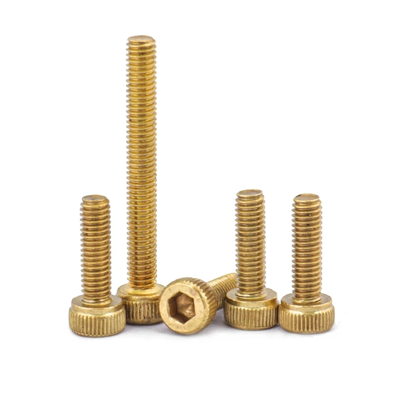 10/20Pcs M2 M2.5 M3 Brass Hex Socket Cap Head Screws and Bolts Allen Key Head Bolts