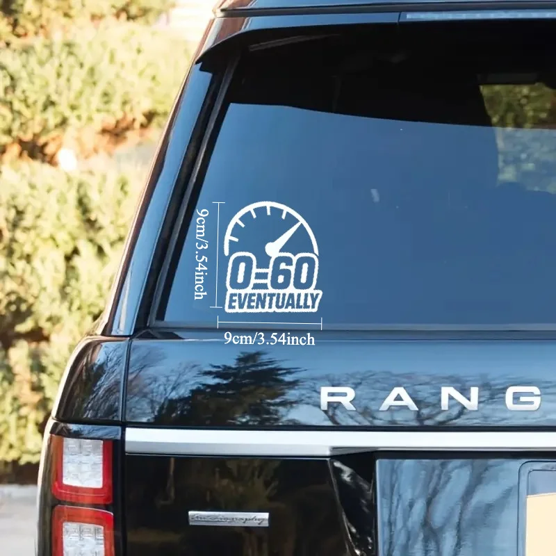 Speedometer Joke Decal 1PC 0-60 Final Vinyl Sticker Funny Slow Car Decor for Window Bumper Auto Modification Accessories