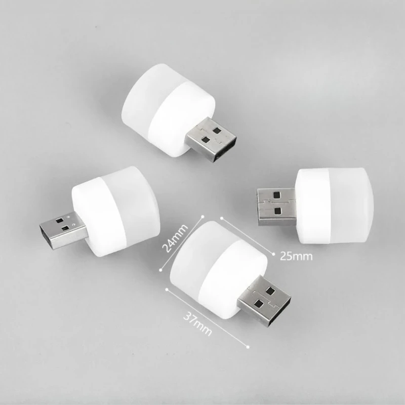 3/5Pcs Mini USB Night Light Warm White Eye Protection Book Reading Light-USB Plug Computer Mobile Power Charging LED Night Lamp