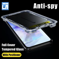 One-click Installation Anti-spy Tempered Glass For Samsung Galaxy A55 A54 A53 A52 A52S A51 A50 A73 A72 A71 A70 Screen Protectors