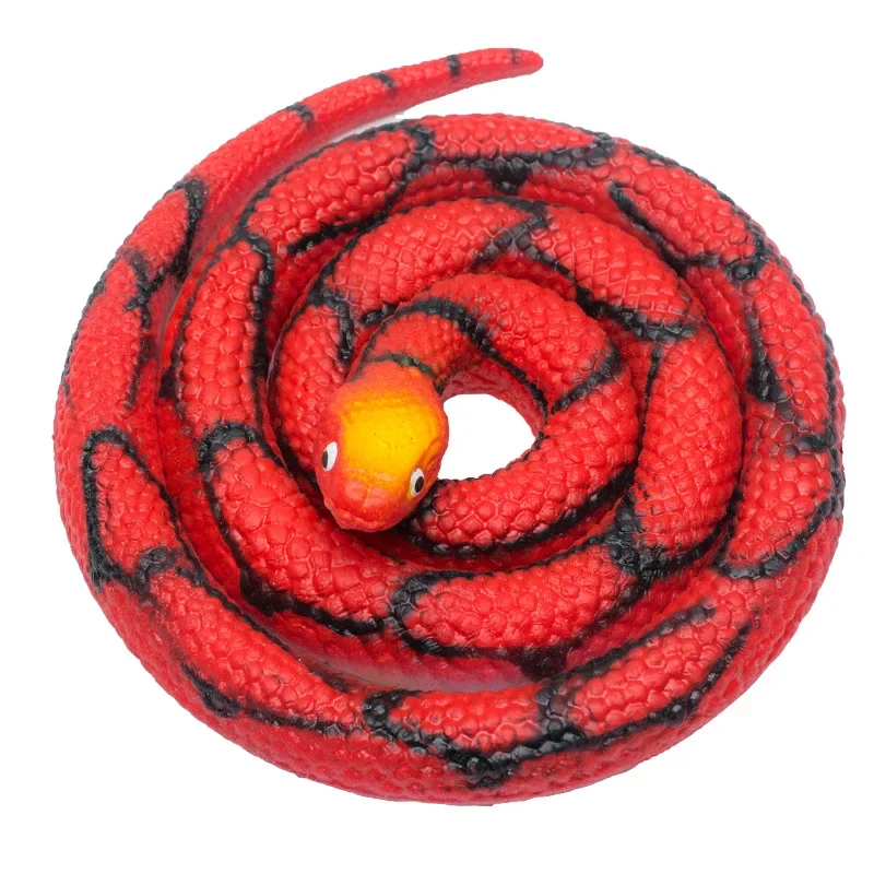 Jouet de Simulation de serpent, maille de colle douce et effrayante, motif de couleur serpent, accessoires de décoration d'halloween, jouets amusants de 75cm