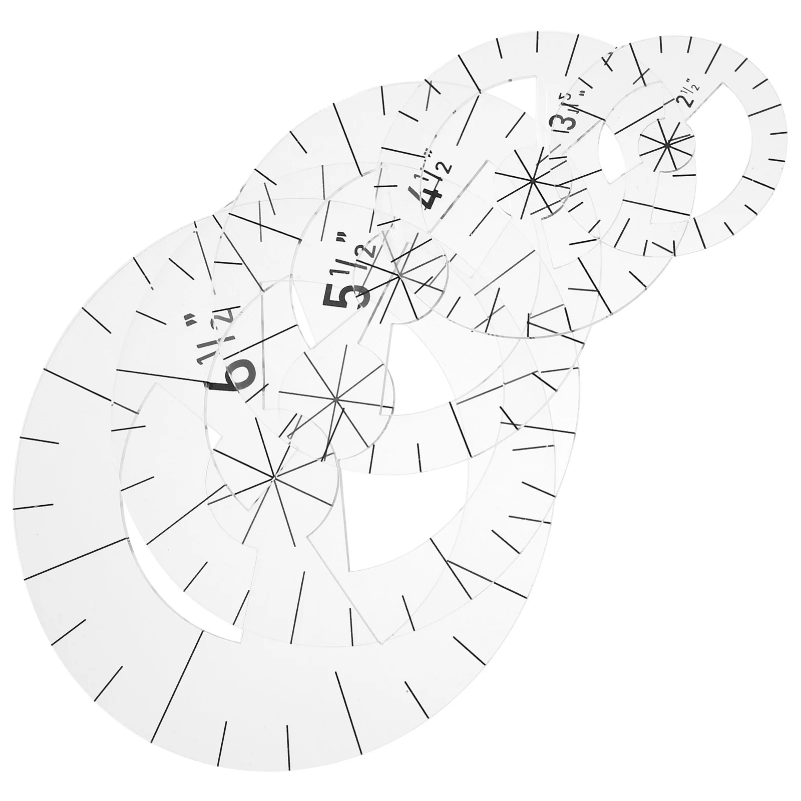 5 قطعة مسطرة خياطة اللحف الأكريليك خليط لتقوم بها بنفسك قالب متين مقاومة للاهتراء قياس دقيق لوازم الخياطة مسطرة الخياطة