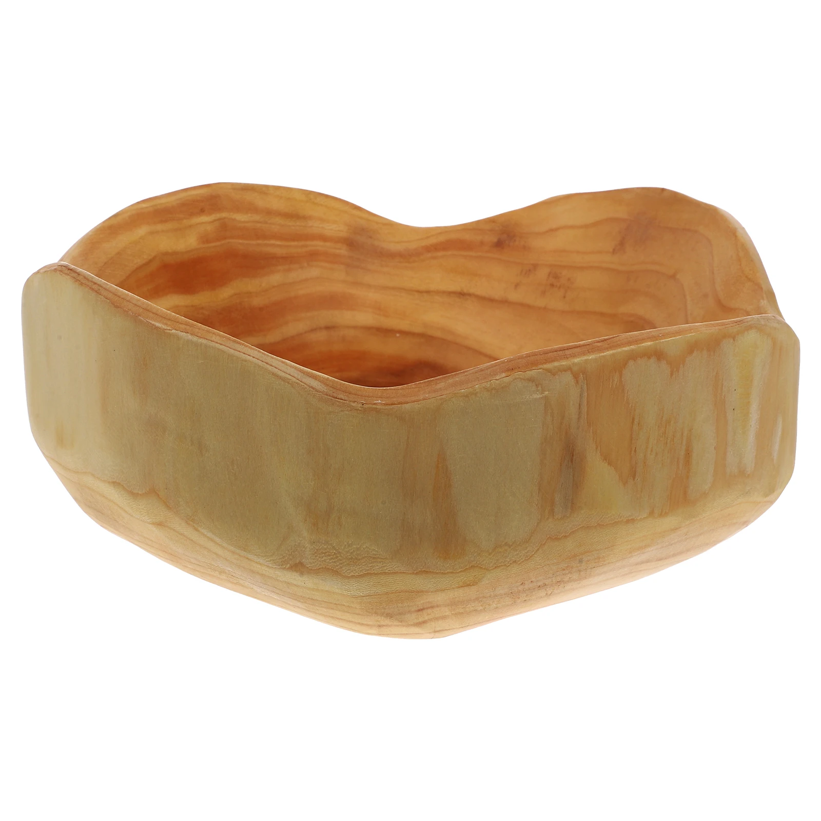 

Wood Carving Fruit Plate 22cm Vintage Home Decor Lightweight Snack Plates Irregular Wood Dish Serving Platter Wooden Cheese
