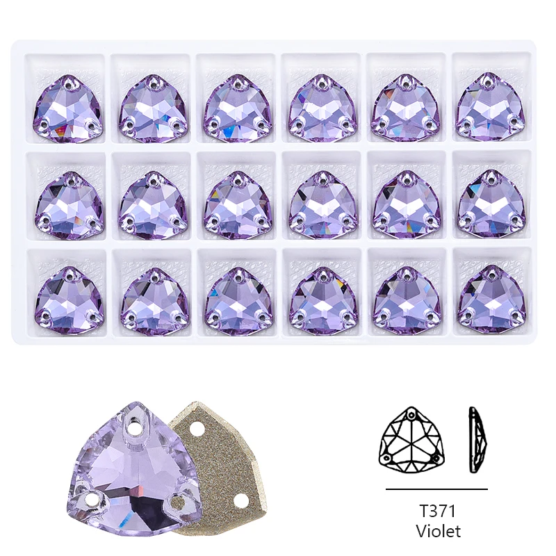 BOBOHOO AAAAA Fat Trilliant K9 Glas-Applikationssteine, Kristall AB, flache Rückseite, zum Aufnähen, für Kleidung, Taschen – Detail 13