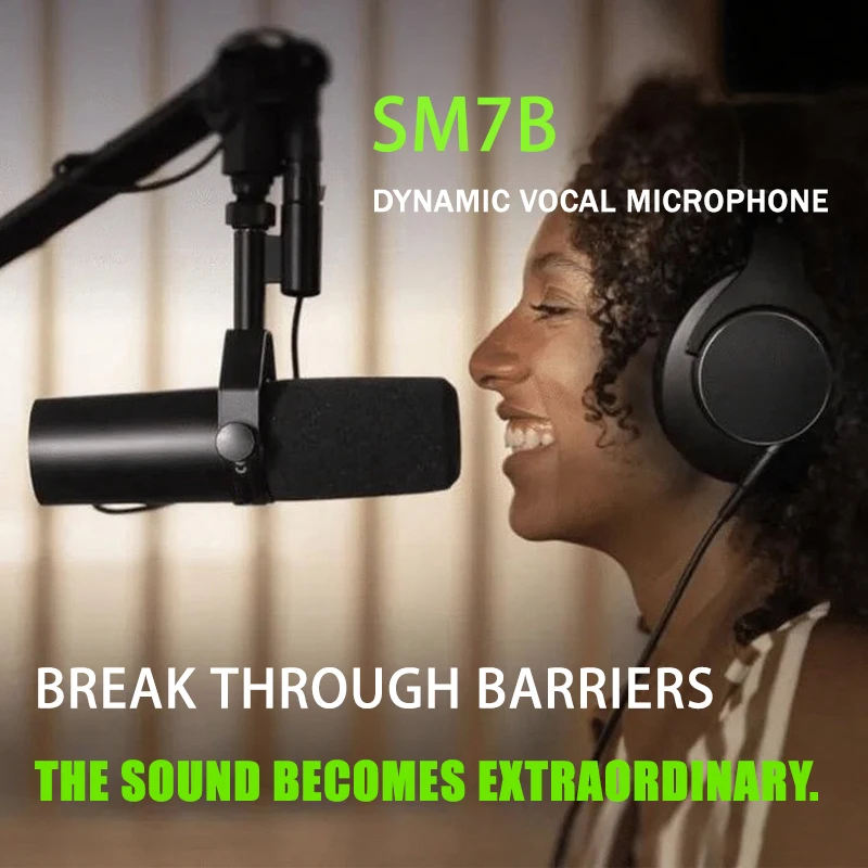 ميكروفون استوديو صوتي ديناميكي SM7B، للبث والبث، والألعاب، والبث، وبث الوسائط، مع نطاق تردد واسع #5