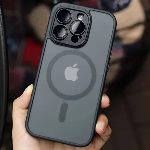 Pengisian Daya Nirkabel Mewah Magnetik untuk Casing Magsafe untuk iPhone 16 15 14 13 12 11 Pro Max Pelindung Tembus Cahaya Matte Penutup Tahan Guncangan Pelindung Tembus Cahaya 10 casing bumper iphone 14 pro penjualan terbaik - №