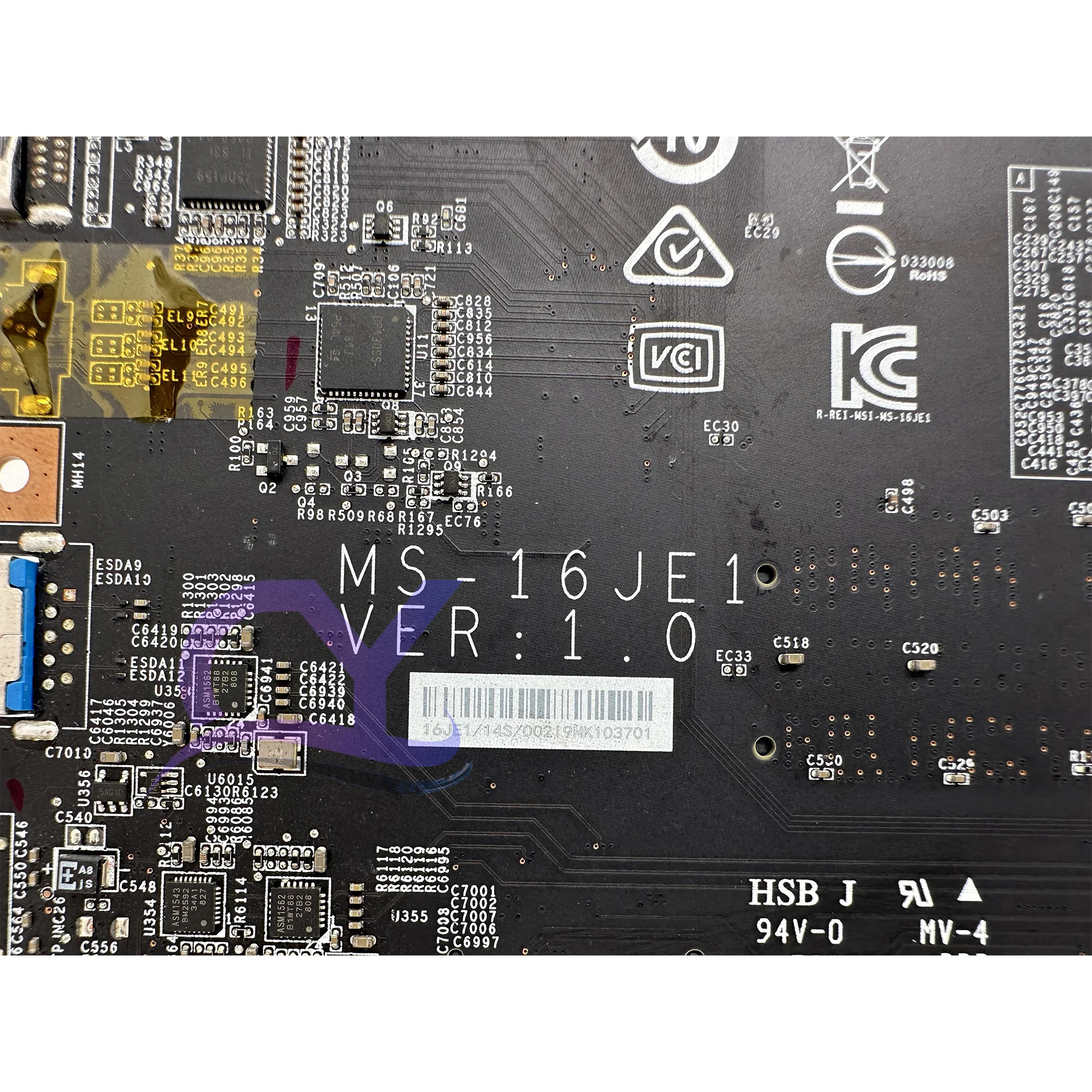 Imagem -06 - Placa-mãe do Portátil para Msi Ms16je1 Ms-179e Ms-16je Gv72 8re007 Sr3yy Sr3z0 I58300h I79750h Gtx1060 3gb 100 Testado