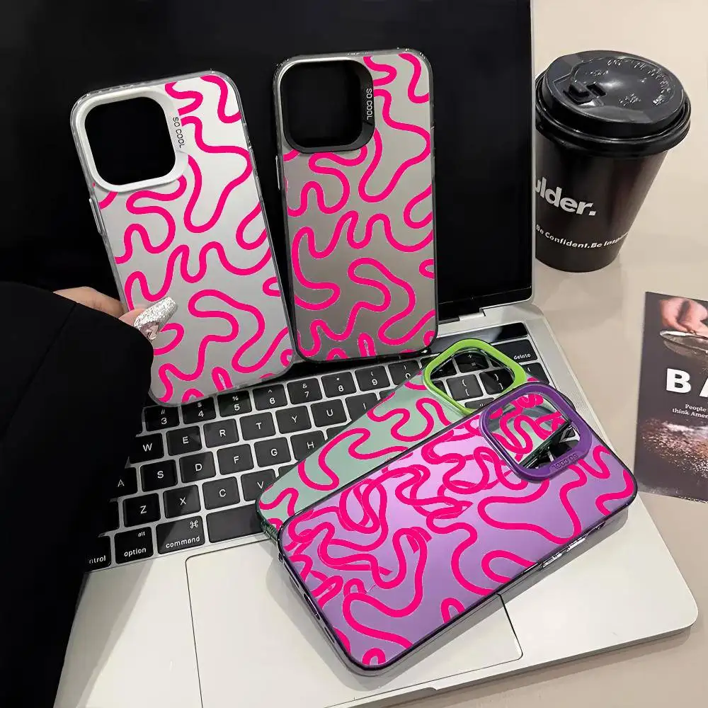 1 قطعة حافظة هاتف روزا رائجة البيع IMD اللون فضي شل آيفون 17 16 15 14 13 12 11 الهواء برو ماكس زائد #2