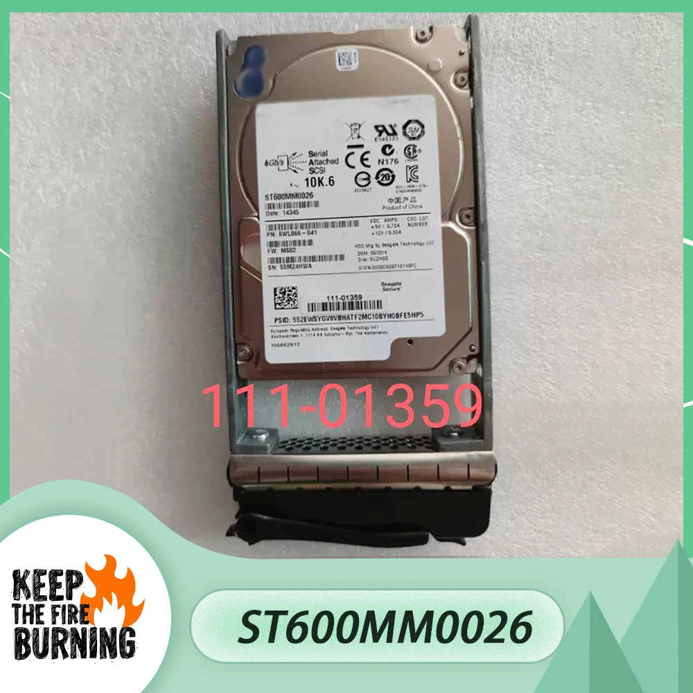 

For NetApp 9WL066-041 111-01359 47777-03 600G 10K 2.5'' SAS ST600MM0026 Storage Hard Disk HDD