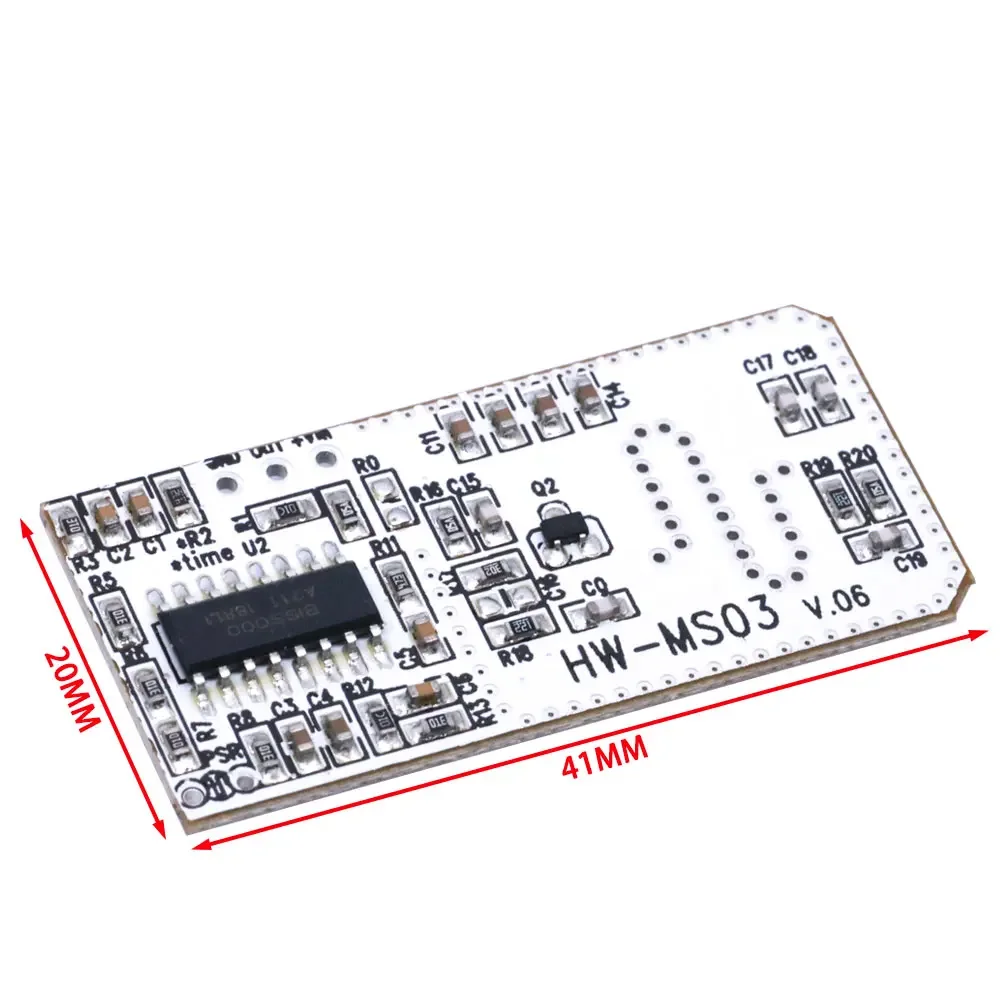 HW-MS03 Pro Dwuzakresowy mikrofalowy moduł czujnika radarowego 2,4 GHz/5,8 GHz do wykrywania ruchu Arduino/Raspberry Pi