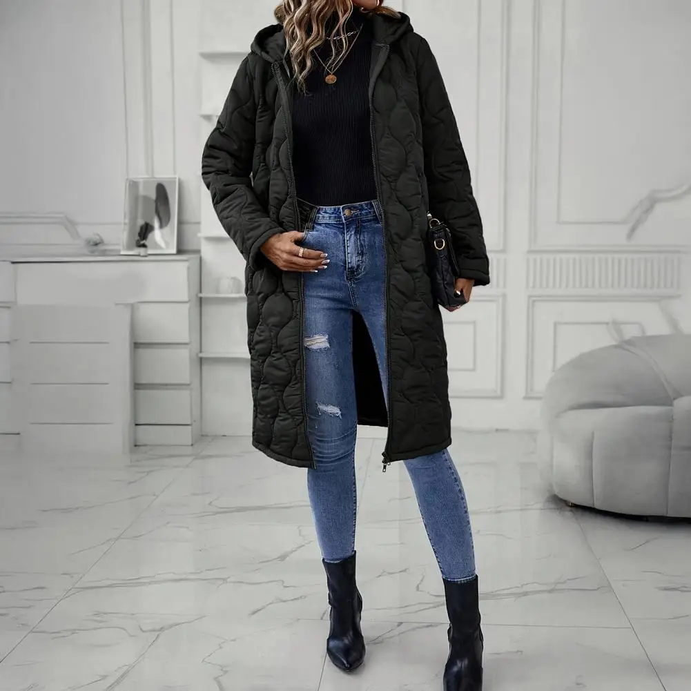 

Long Hooded Casual Coat Women Cotton Jacket Winter Warm Outerwear Women's Long Parka Padded Coat Hooded Jacket Outerwear