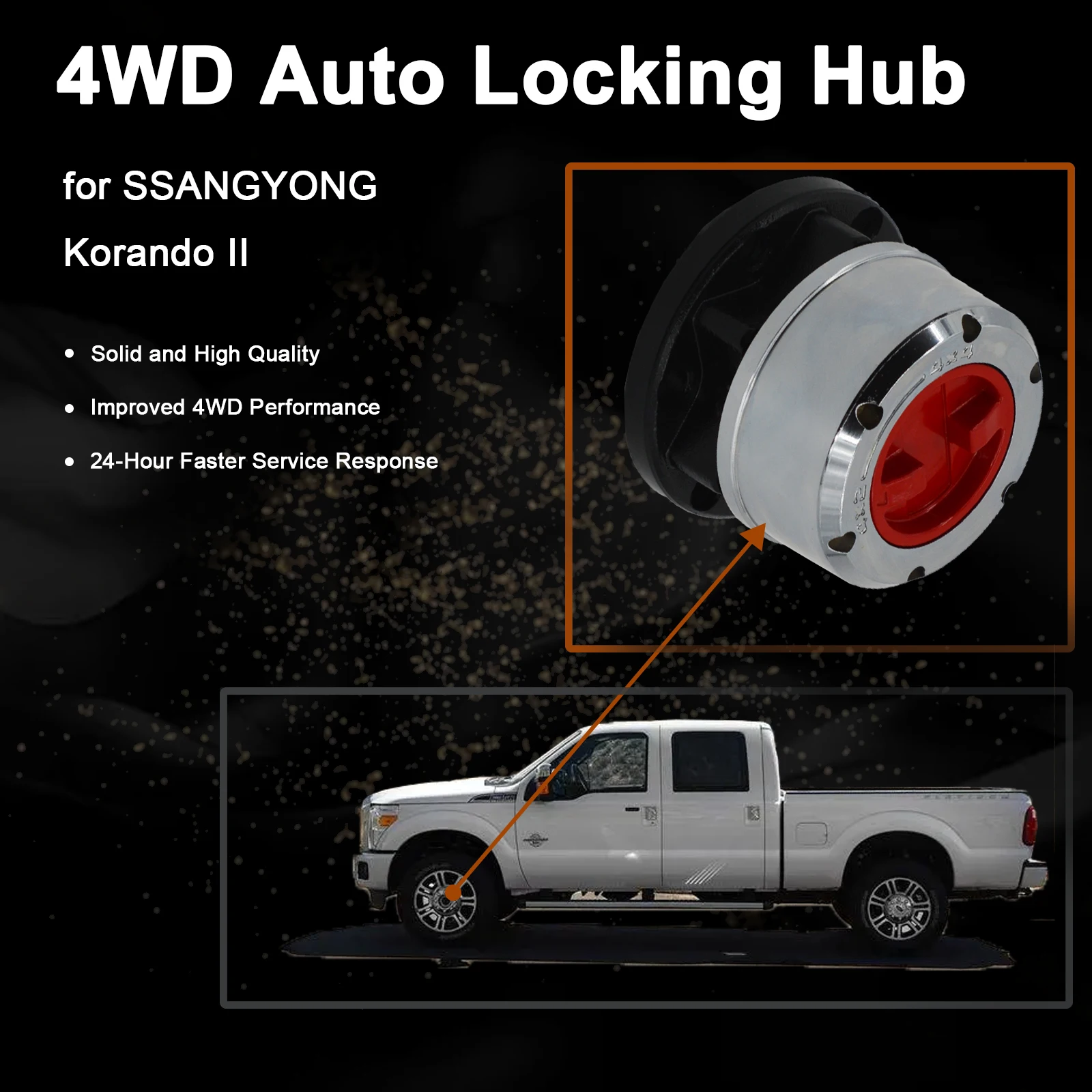 1 Piece x For SSANGYONG Korando II Musso SUV Rexton TD Pick Up Locking Hubs Free Wheel Locking Hub B035HP AVM450HP