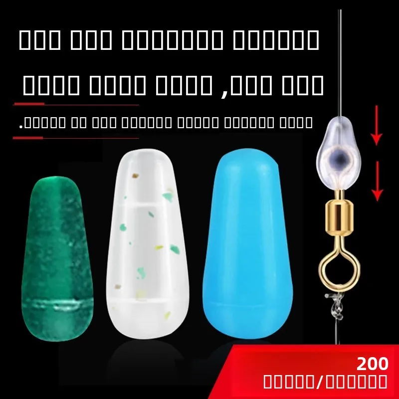 Equipement-de-peche-en-plein-air-grains-anti-emmelement-en-silicone-a-trou-ouvert-de-petite-taille-motif-bleu-pour-pecheurs-grands-et-petits