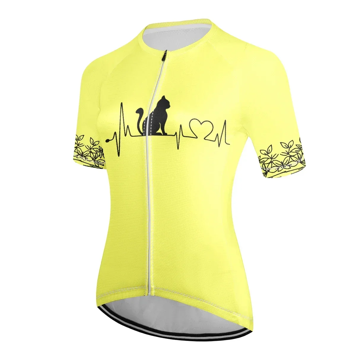 

New cat heartbeat pattern cycling clothing professional women's cycling clothing summer breathable short-sleeved clothing