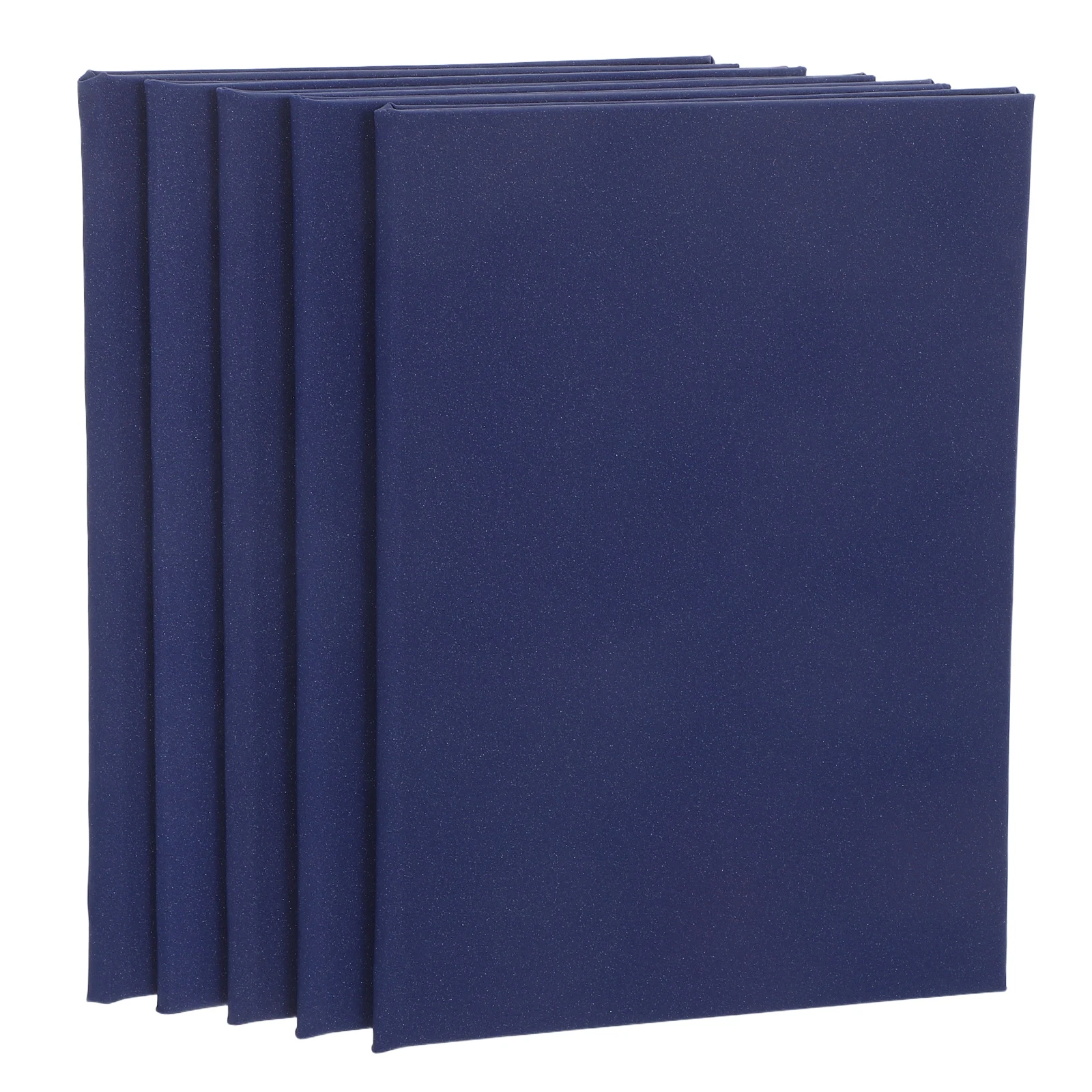 

5pcs Blue A5 Solid Color Blank Certificate Holder Diploma Cover Paper Award Folder Graduation Document Protector Storage Case