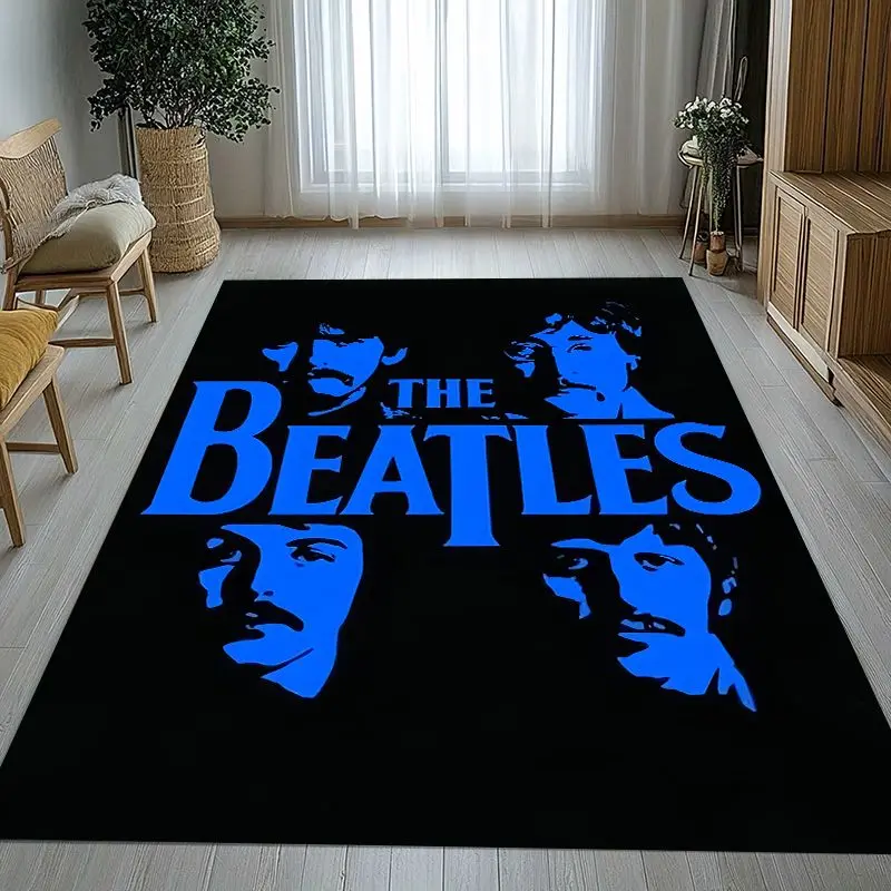 3D Fab Four The B-Beatles Abbey Road Rock Band Non-Slip Large Area Rug for Living Room,Bedroom Carpet Mat for Sofa,Home Decor