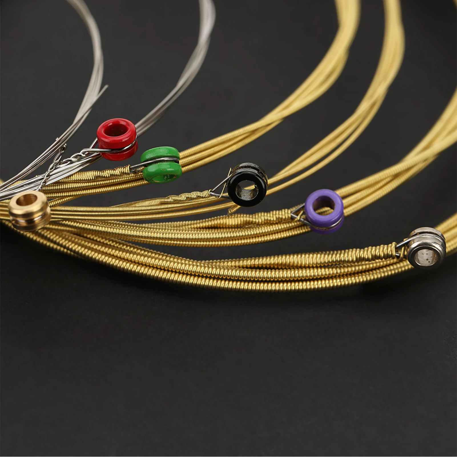 6 قطعة TX640 الصوتية الشعبية وتر غيتار مجموعة سداسية الكربون الصلب باس الغيتار سلاسل مجموعة الغيتار الملحقات (.012-.053)