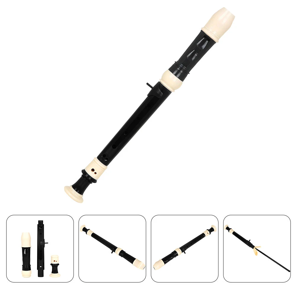 

1 Set 8 Holes Plastic Recorder Beginner Clarinet For Kids Adults Simple Wind Instrument Professional Practice British Style