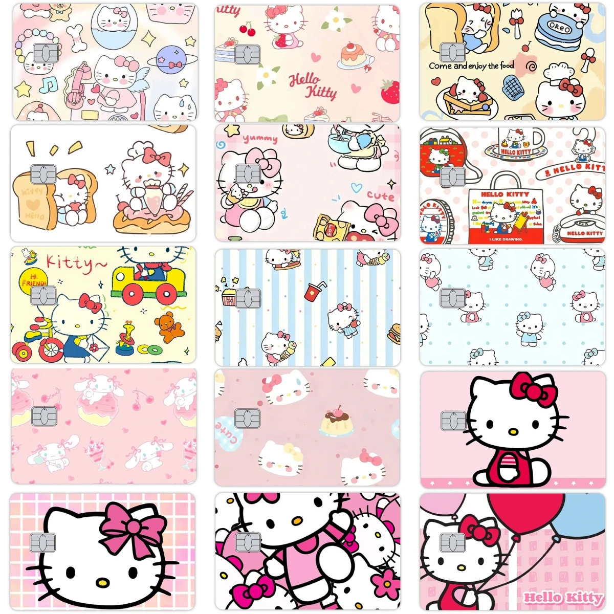 

Аниме Kawaii Hello Kitty Sweet Card наклейка матовая передняя сторона ПВХ декоративная пленка кожа для Visa Bank VISA кредитная дебетовая карта водонепроницаемая