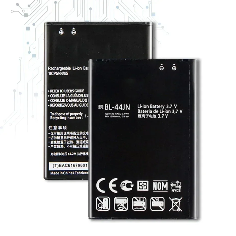 1540 mAh Batterie BL-44JN Für LG Optimus Schwarz P970 E730 P690 P693 E510 E610 E612 E615 C660 MS840 + Track Code